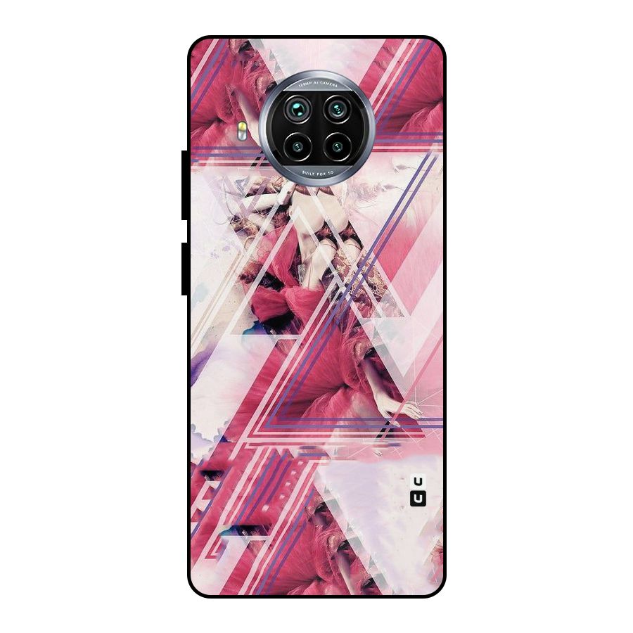 Pink Rose Abstract Metal Back Case for Mi 10i