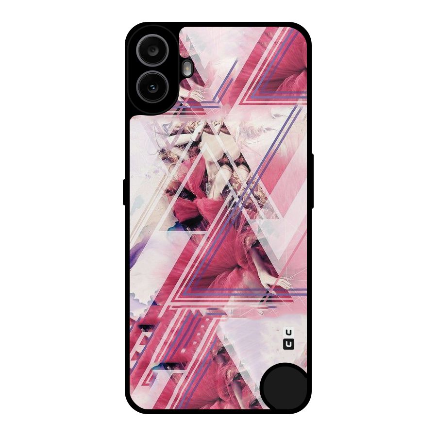 Pink Rose Abstract Metal Back Case for Nothing CMF Phone 1