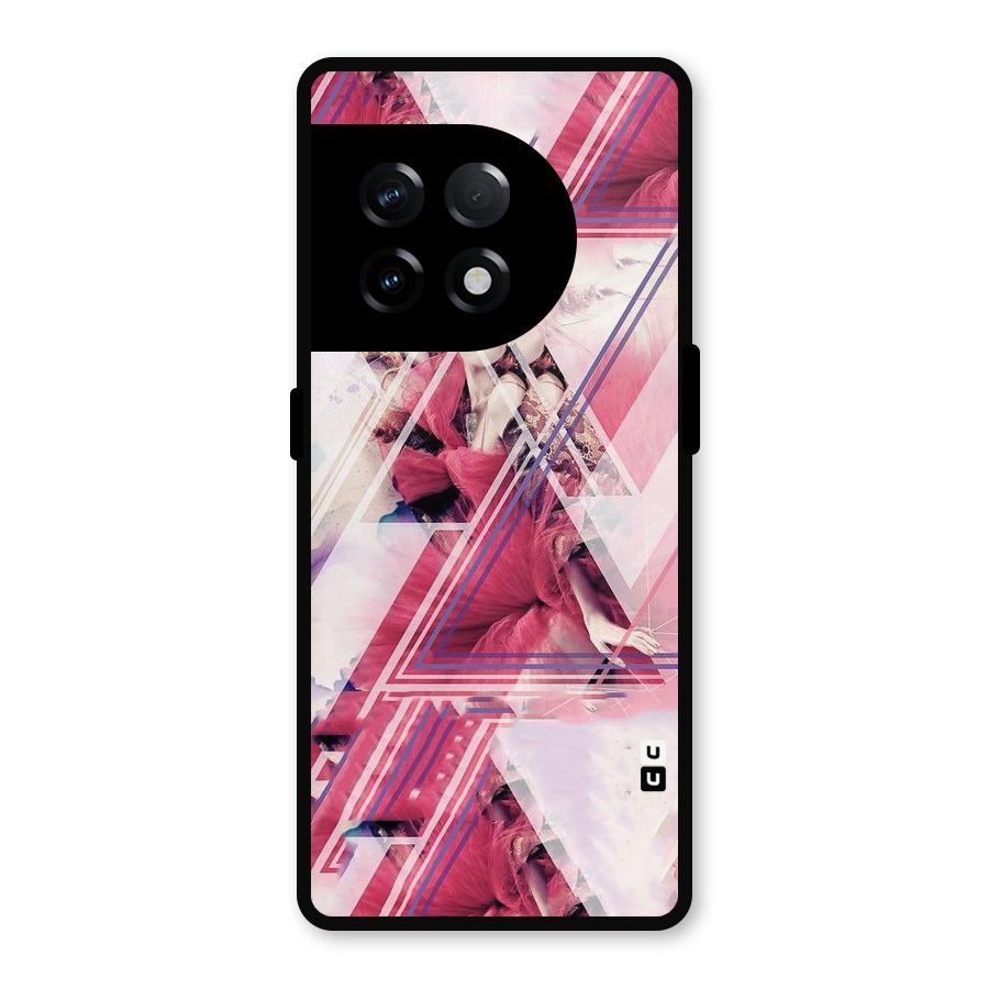 Pink Rose Abstract Metal Back Case for OnePlus 11R
