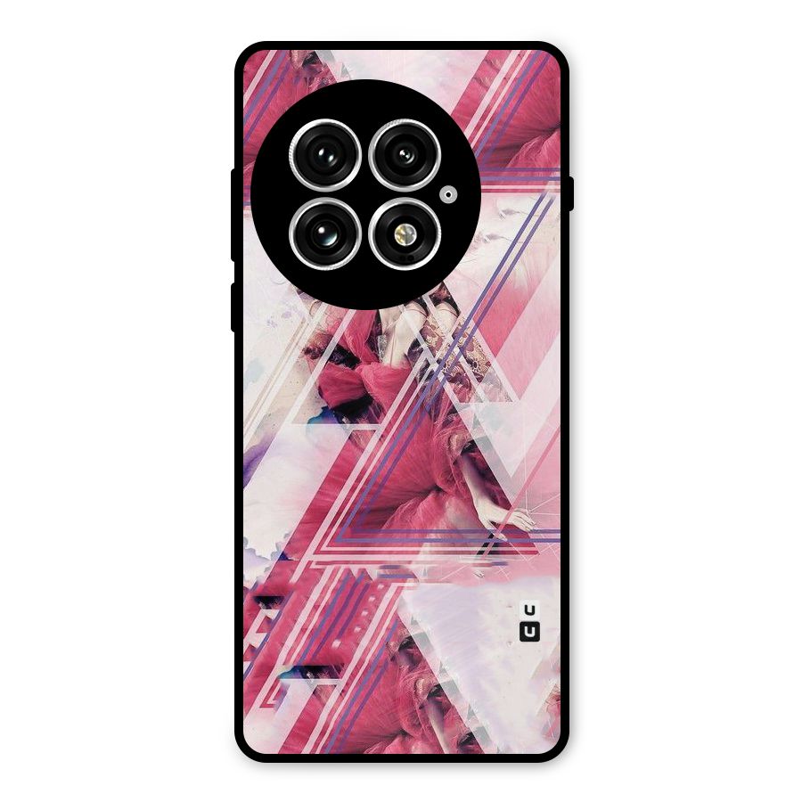 Pink Rose Abstract Metal Back Case for OnePlus 13