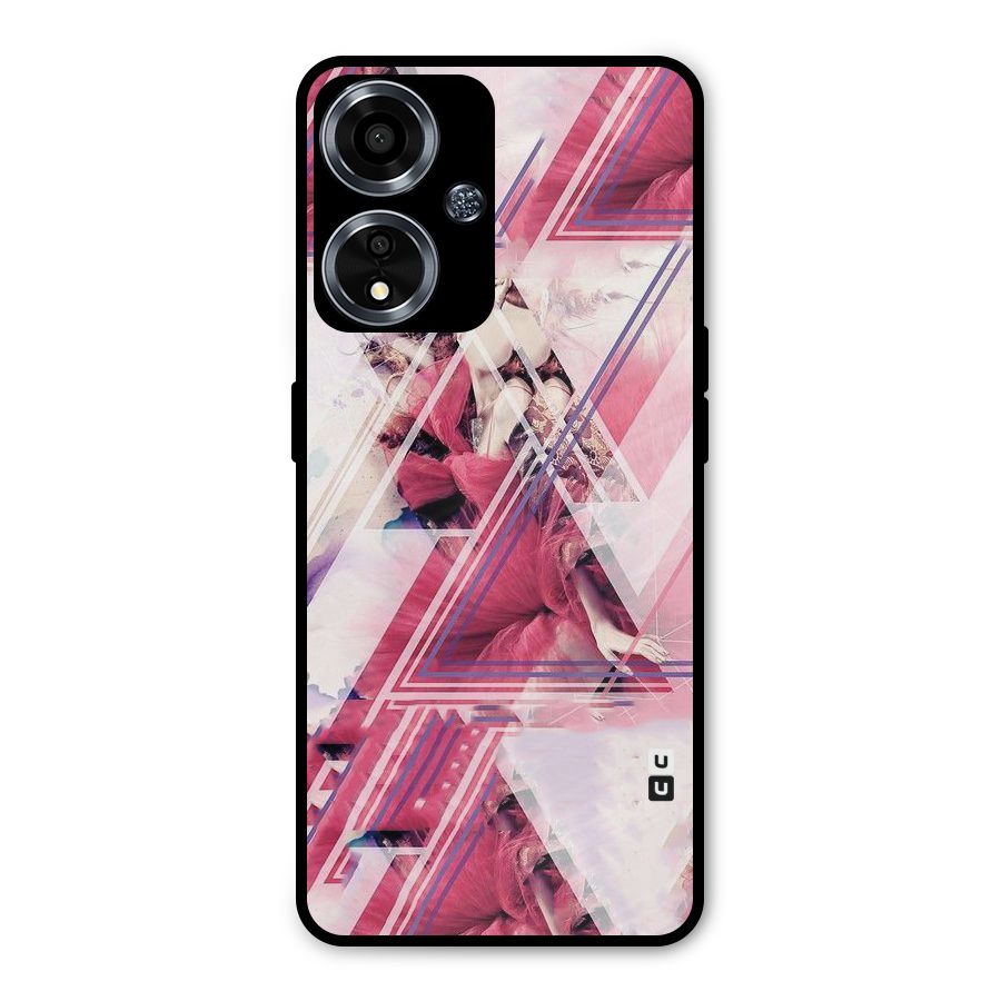 Pink Rose Abstract Metal Back Case for Oppo A59