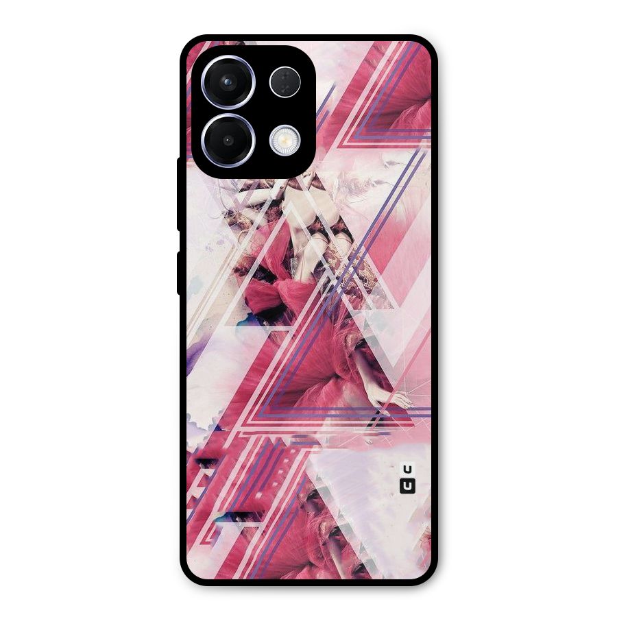 Pink Rose Abstract Metal Back Case for Oppo K13