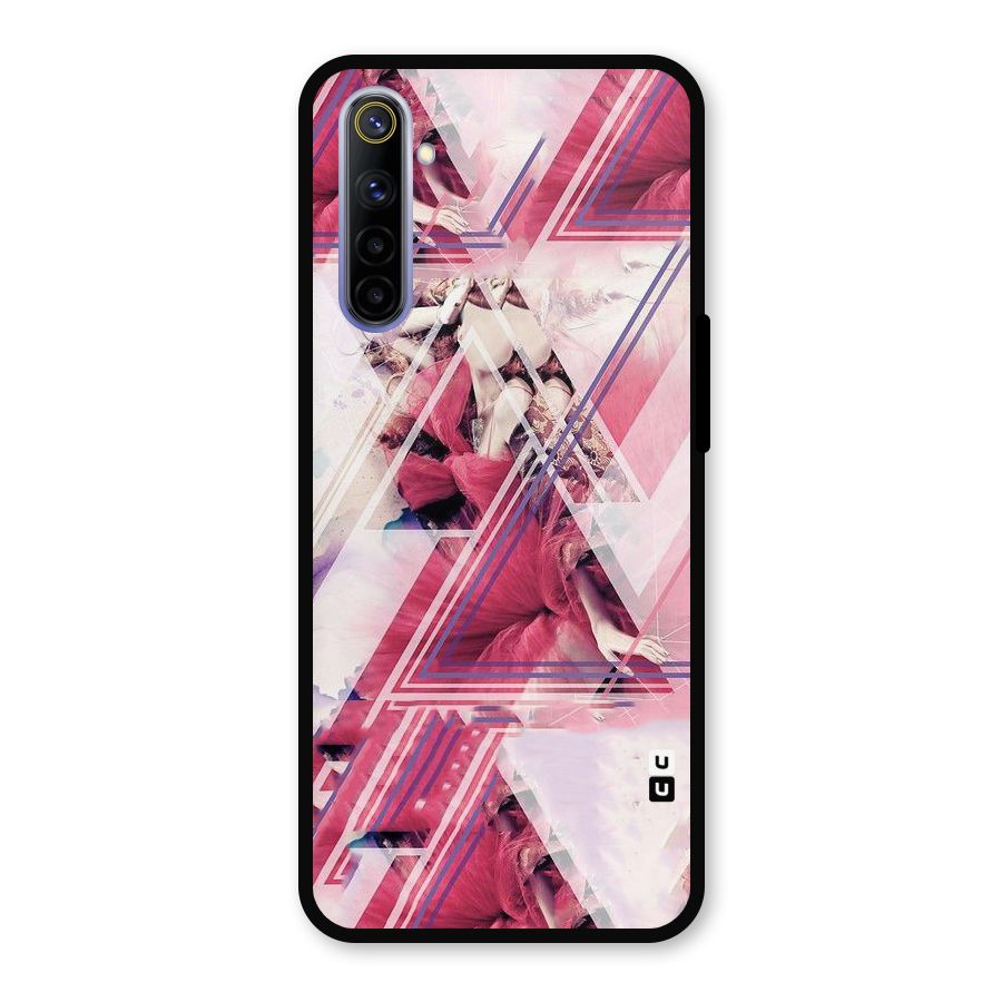 Pink Rose Abstract Metal Back Case for Realme 6i