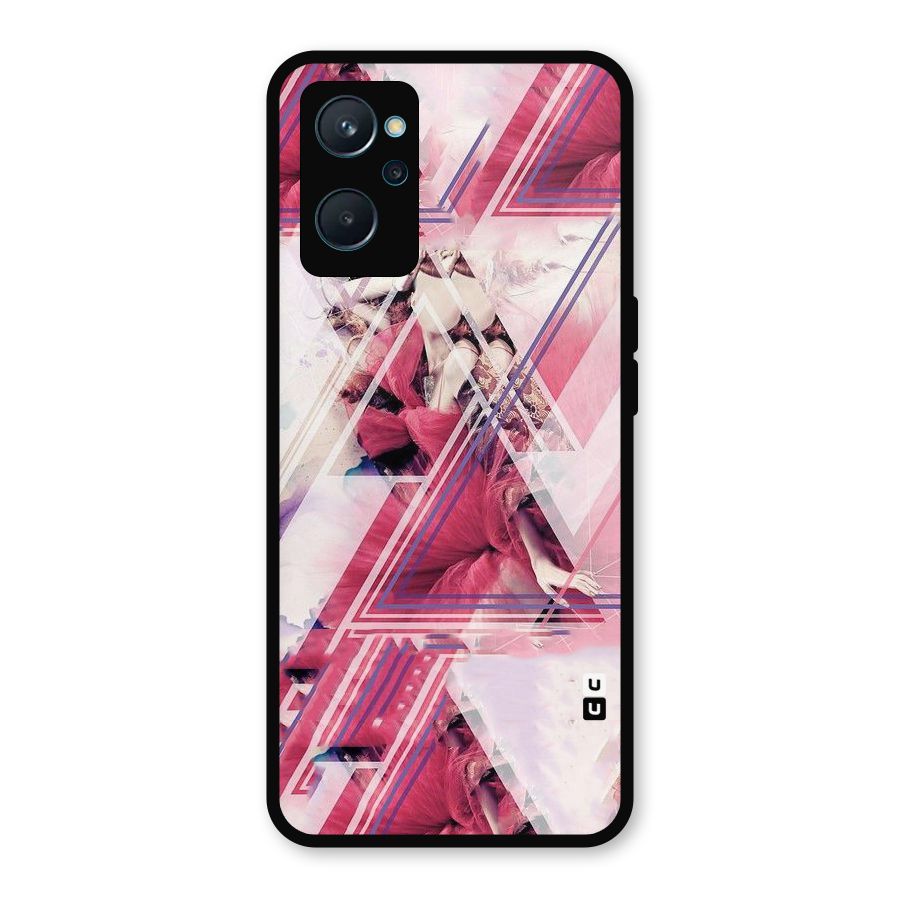Pink Rose Abstract Metal Back Case for Realme 9i