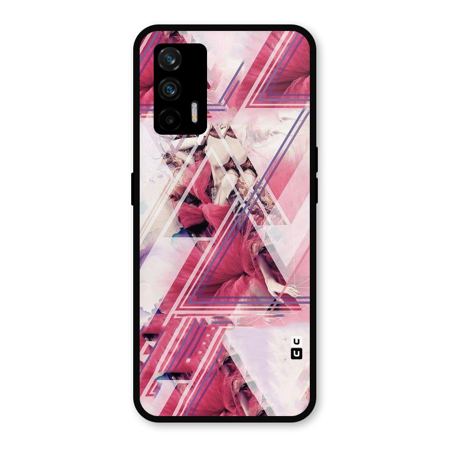 Pink Rose Abstract Metal Back Case for Realme GT 5G