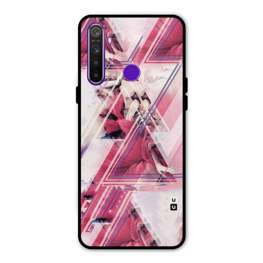 Pink Rose Abstract Metal Back Case for Realme Narzo 10