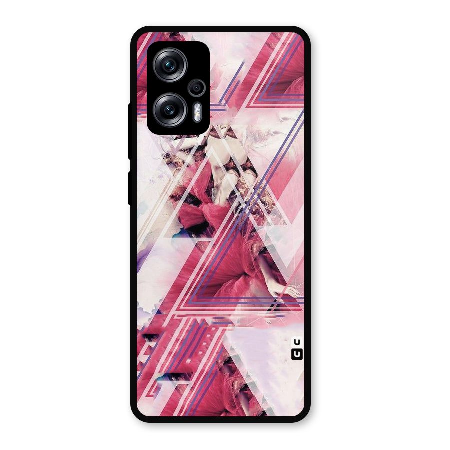 Pink Rose Abstract Metal Back Case for Redmi K50i