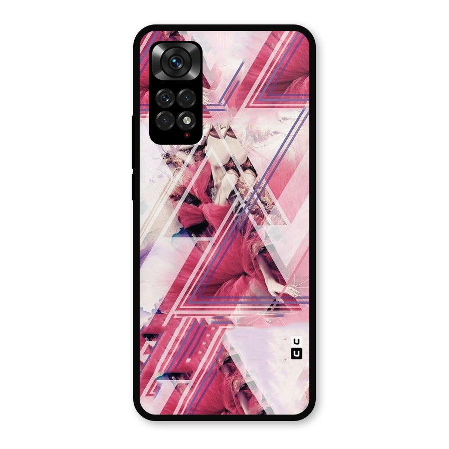 Pink Rose Abstract Metal Back Case for Redmi Note 11s