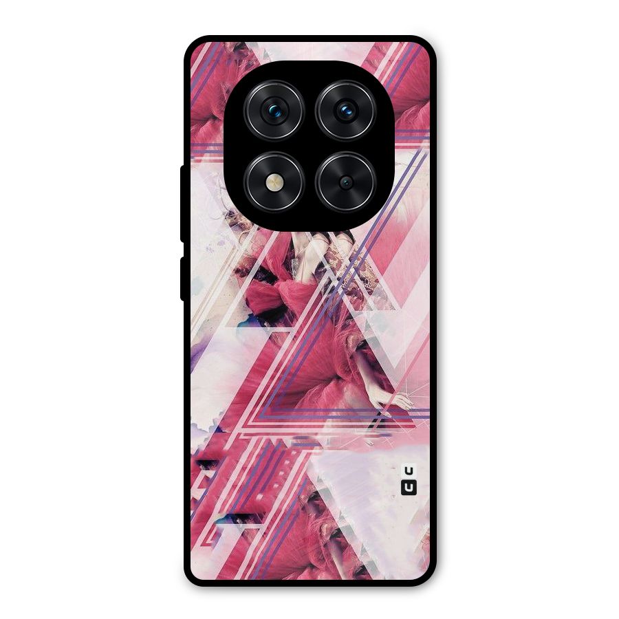 Pink Rose Abstract Metal Back Case for Redmi Note 14 Pro 5G