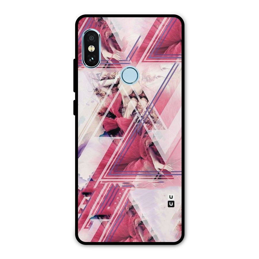 Pink Rose Abstract Metal Back Case for Redmi Note 5 Pro