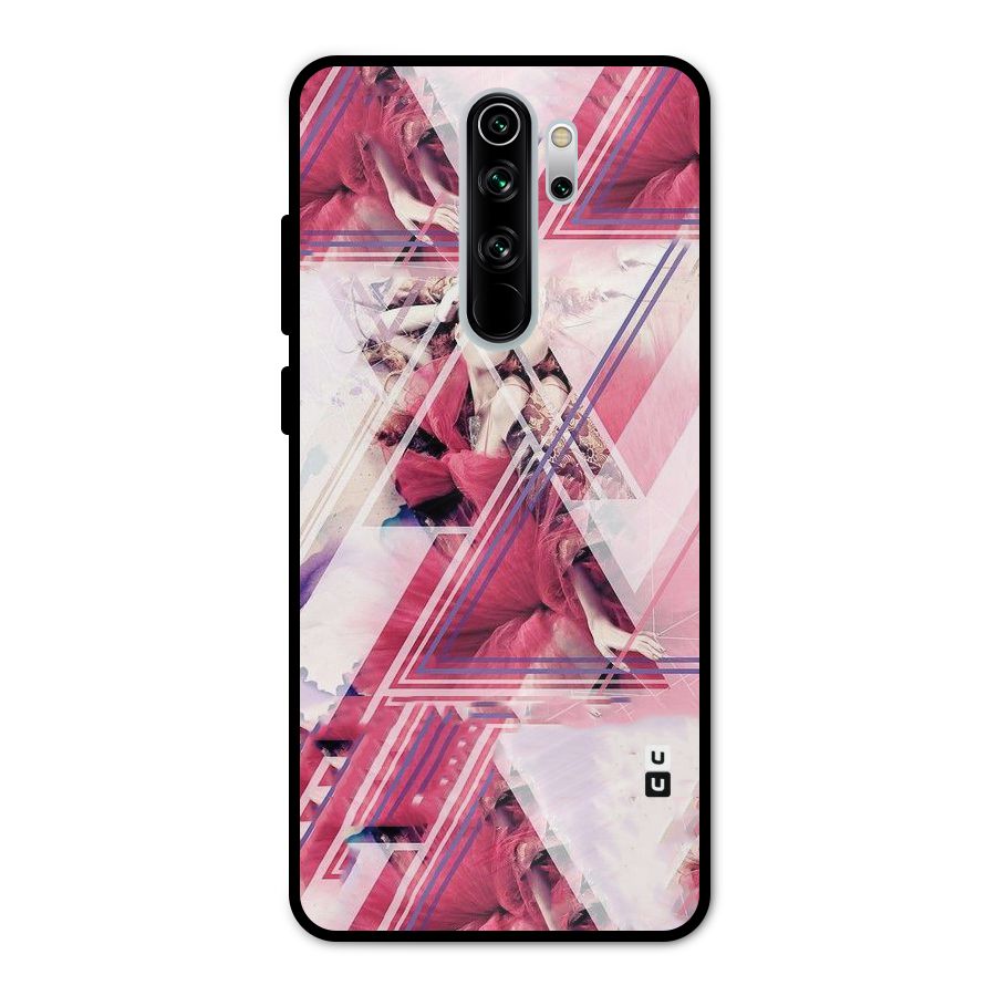 Pink Rose Abstract Metal Back Case for Redmi Note 8 Pro