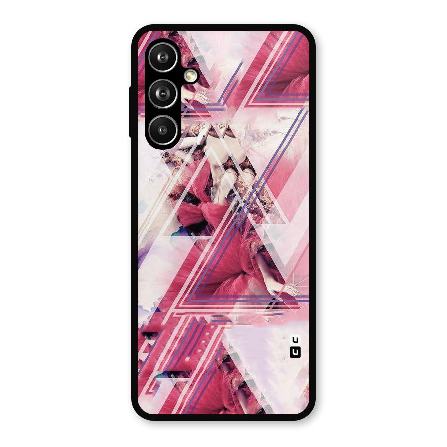 Pink Rose Abstract Metal Back Case for Samsung Galaxy M54