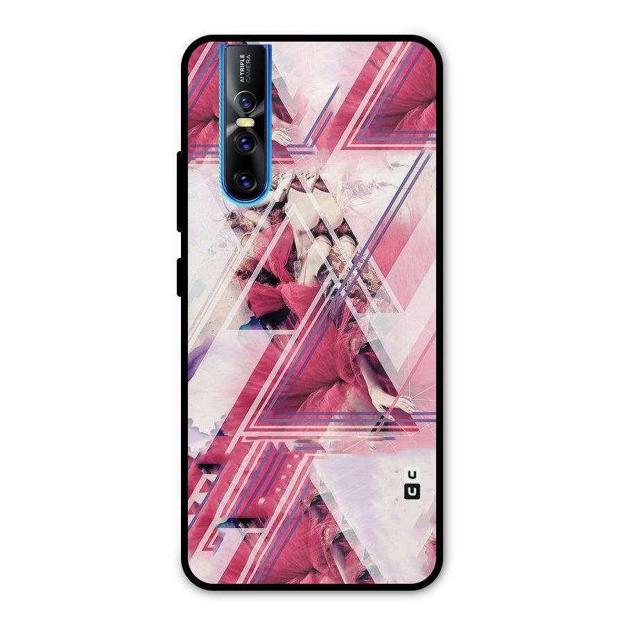 Pink Rose Abstract Metal Back Case for Vivo V15 Pro