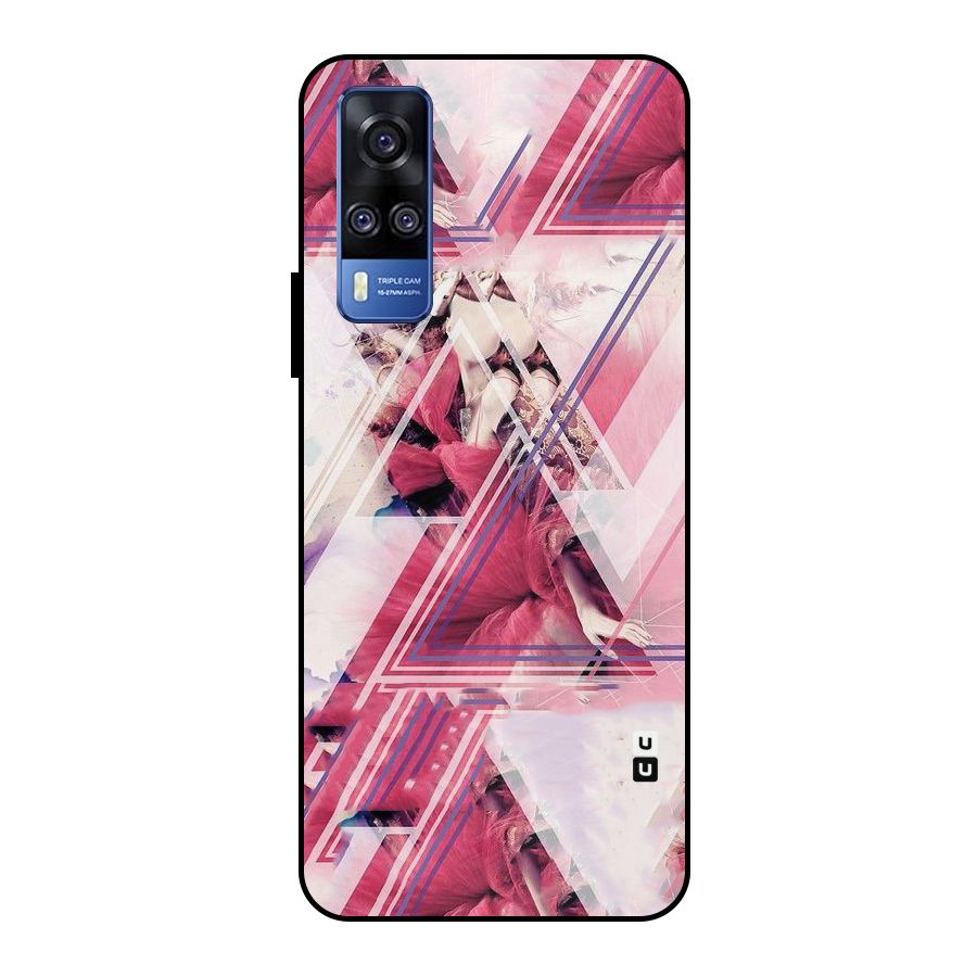 Pink Rose Abstract Metal Back Case for Vivo Y51