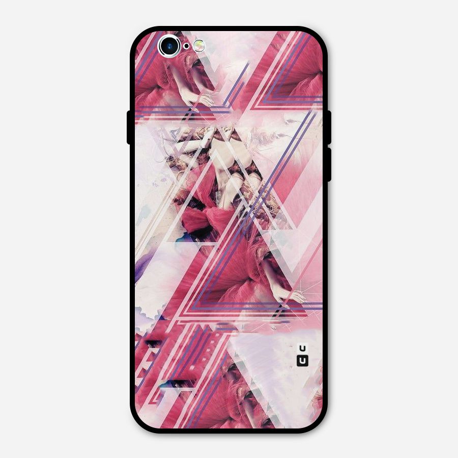 Pink Rose Abstract Metal Back Case for iPhone 6 6s
