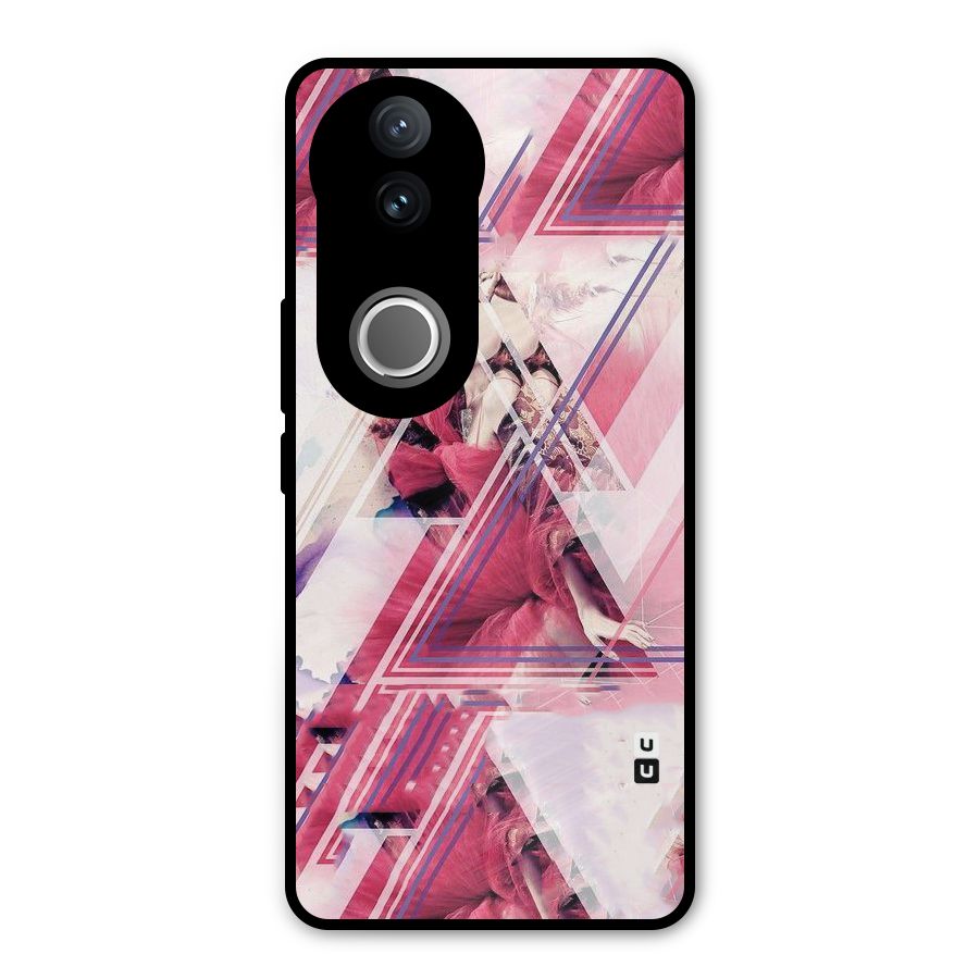 Pink Rose Abstract Metal Back Case for iQOO Z10R
