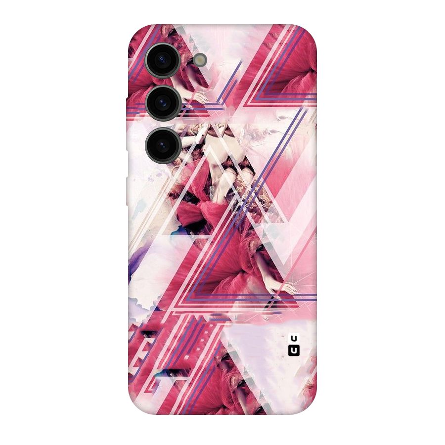 Pink Rose Abstract Original Polycarbonate Back Case for Galaxy S23