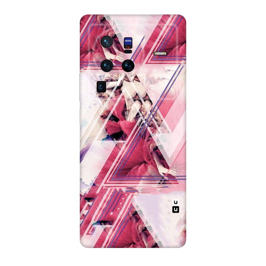 Pink Rose Abstract Original Polycarbonate Back Case for Vivo X80