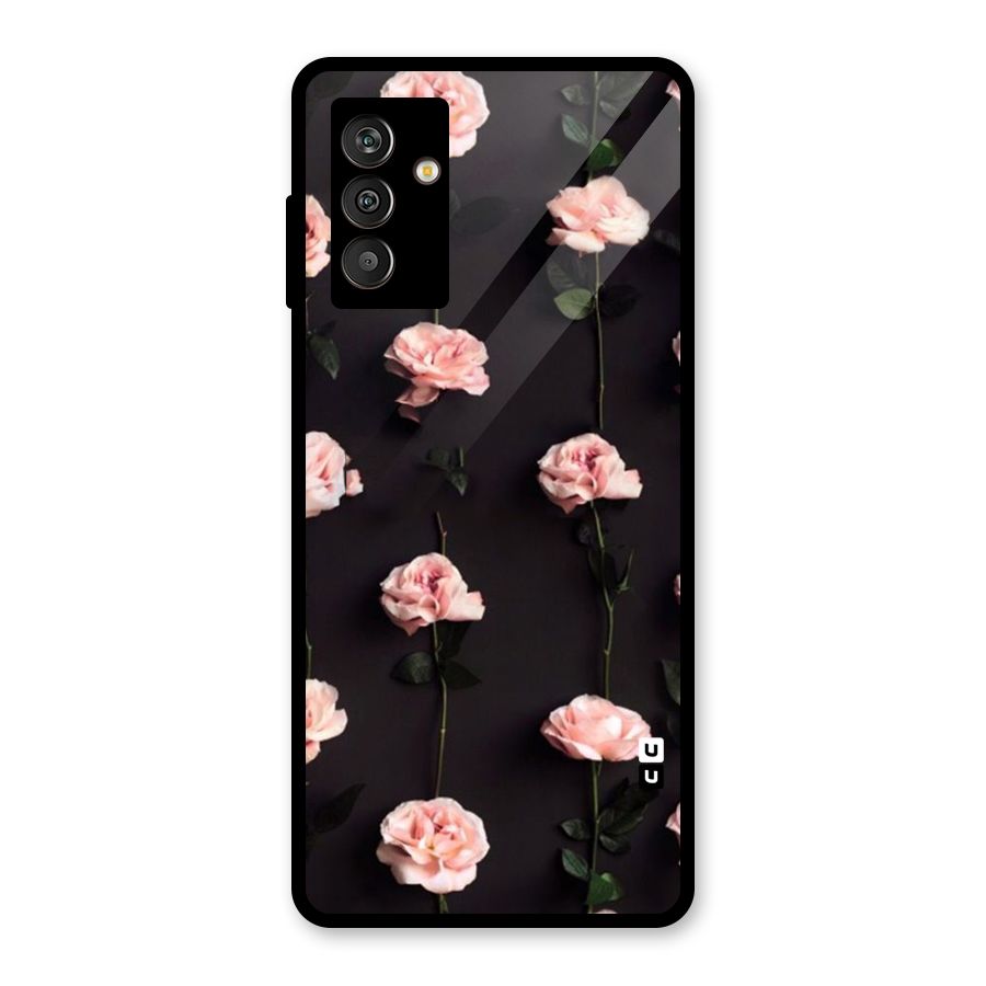 Pink Roses Glass Back Case for Galaxy M13
