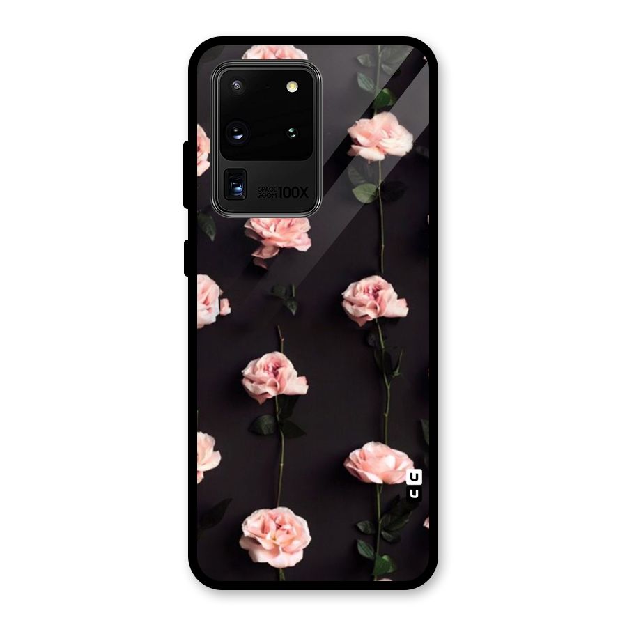 Pink Roses Glass Back Case for Galaxy S20 Ultra