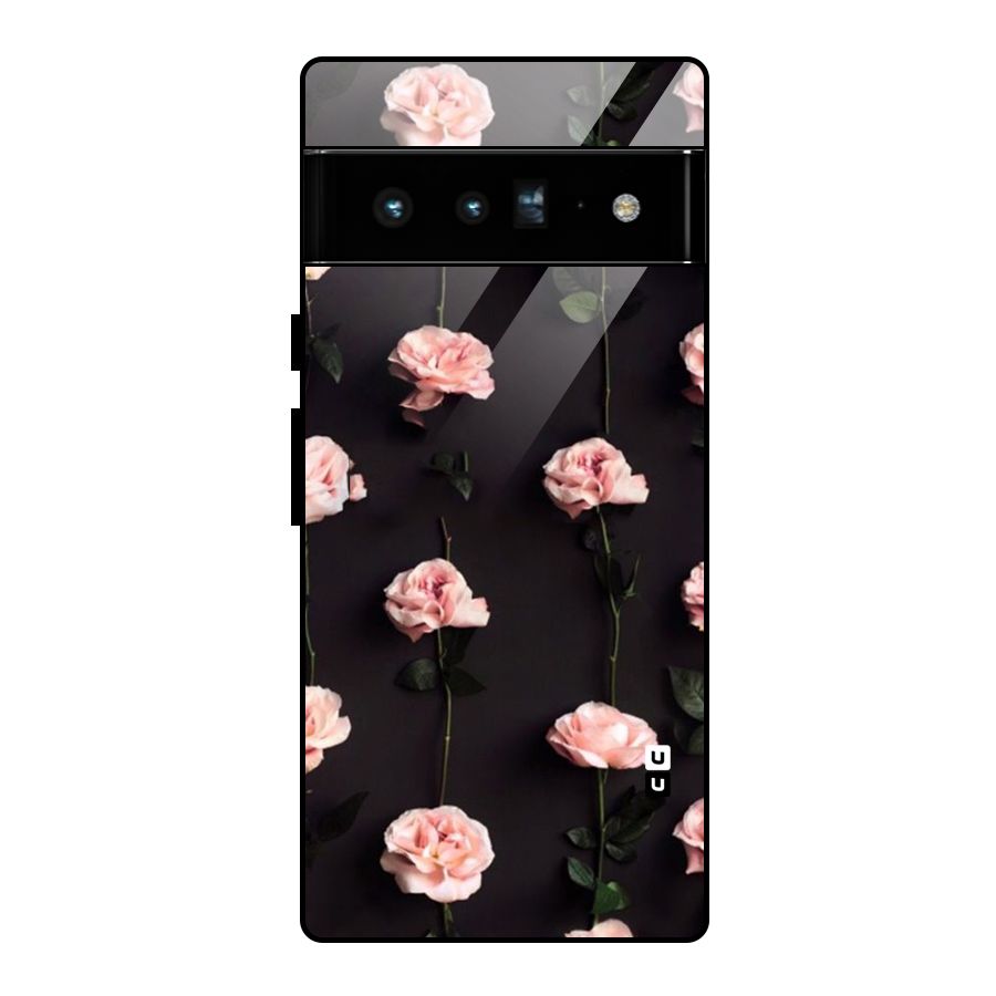 Pink Roses Glass Back Case for Google Pixel 6 Pro