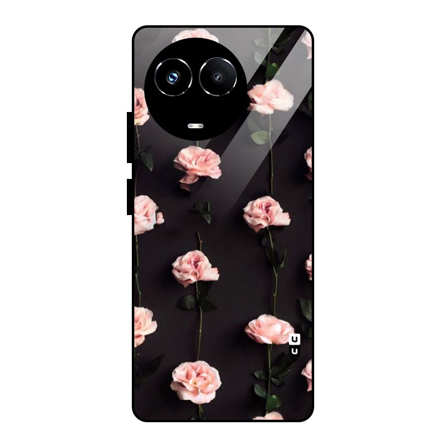 Pink Roses Glass Back Case for Realme 11X
