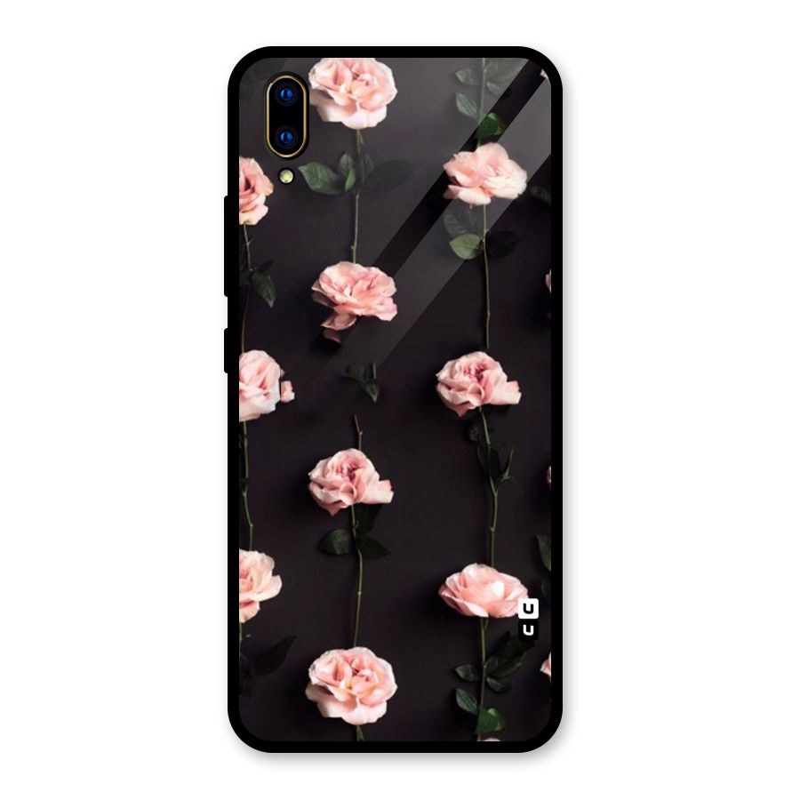 Pink Roses Glass Back Case for Vivo V11 Pro