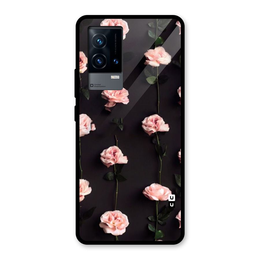 Pink Roses Glass Back Case for iQOO 9 5G