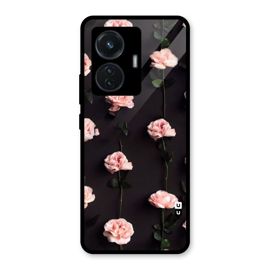 Pink Roses Glass Back Case for iQOO Z6 44W