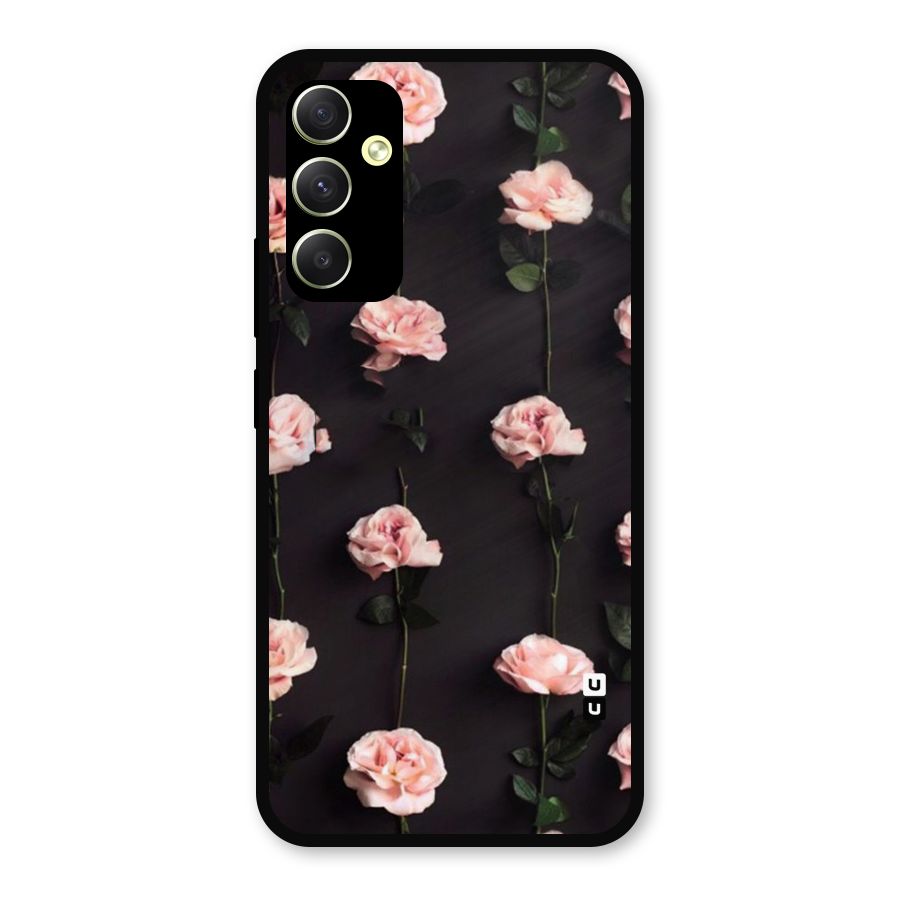 Pink Roses Metal Back Case for Galaxy A34
