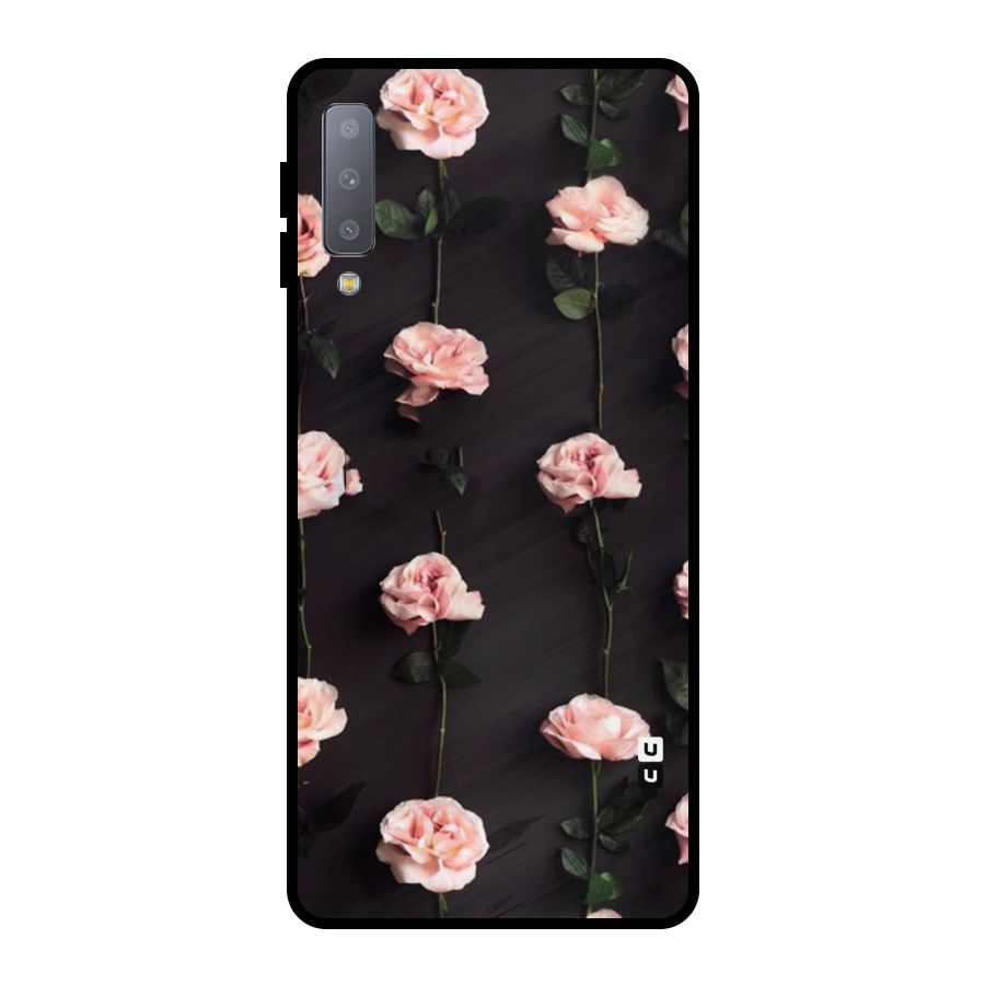 Pink Roses Metal Back Case for Galaxy A7 (2018)