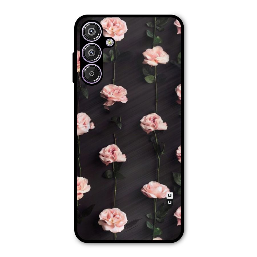 Pink Roses Metal Back Case for Galaxy F15