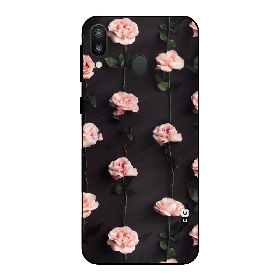 Pink Roses Metal Back Case for Galaxy M20