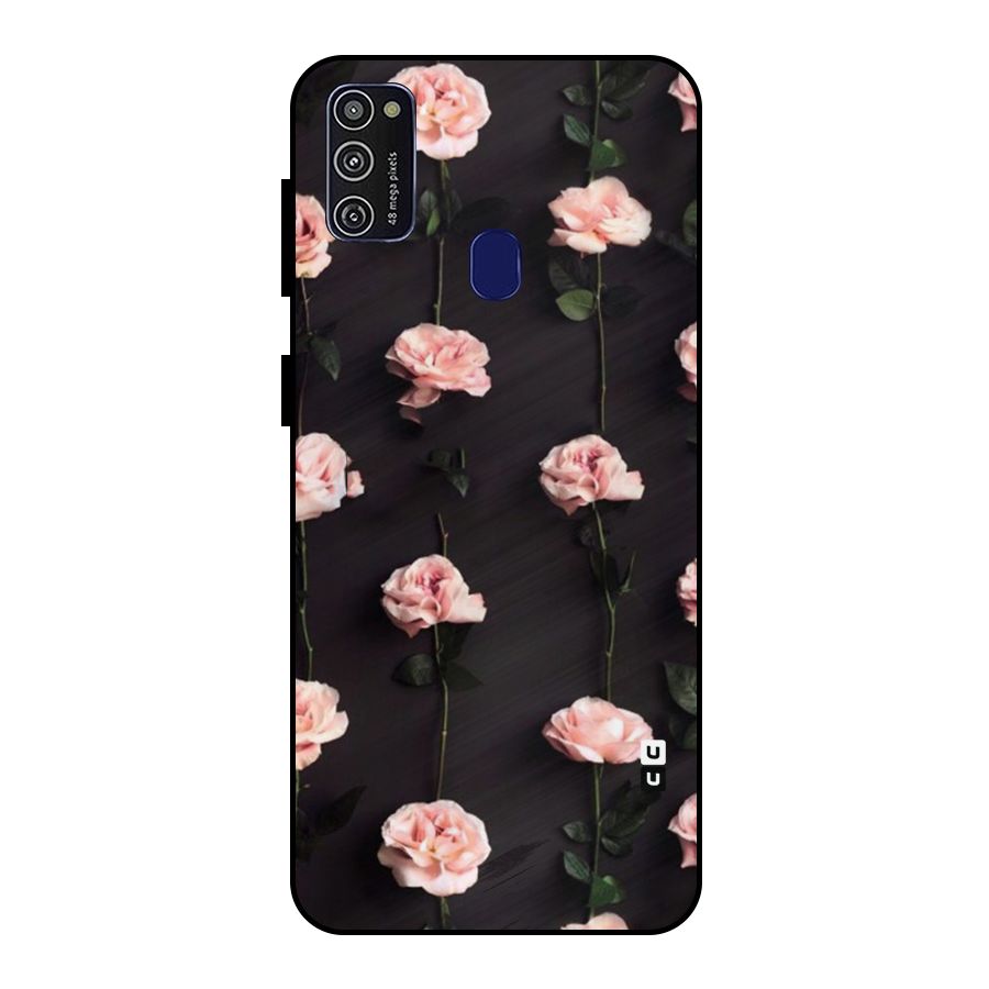 Pink Roses Metal Back Case for Galaxy M21