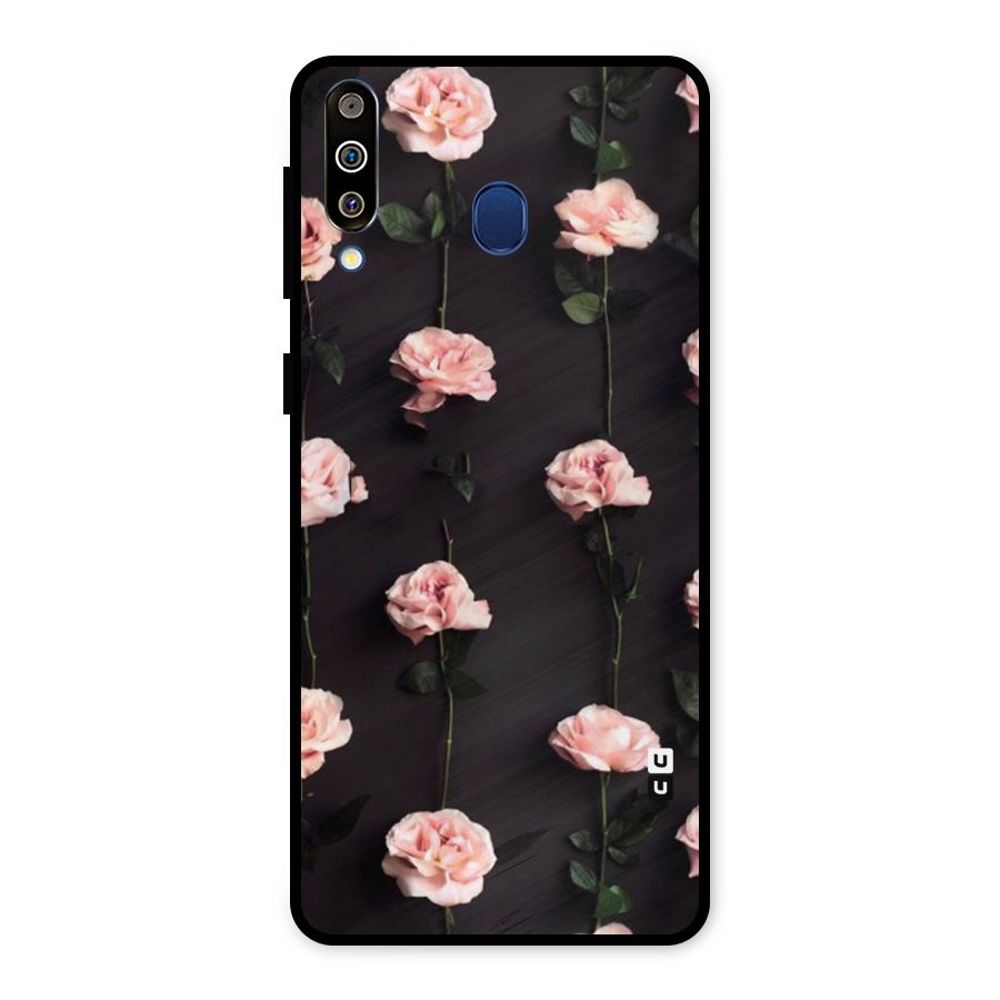 Pink Roses Metal Back Case for Galaxy M30