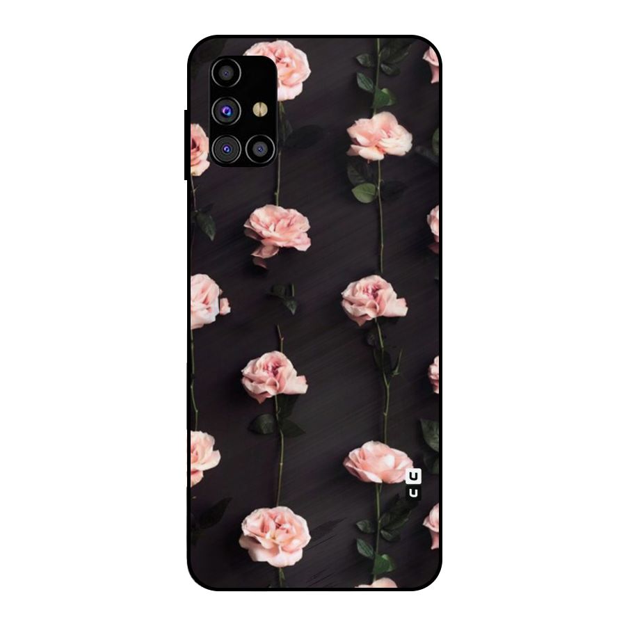Pink Roses Metal Back Case for Galaxy M31s