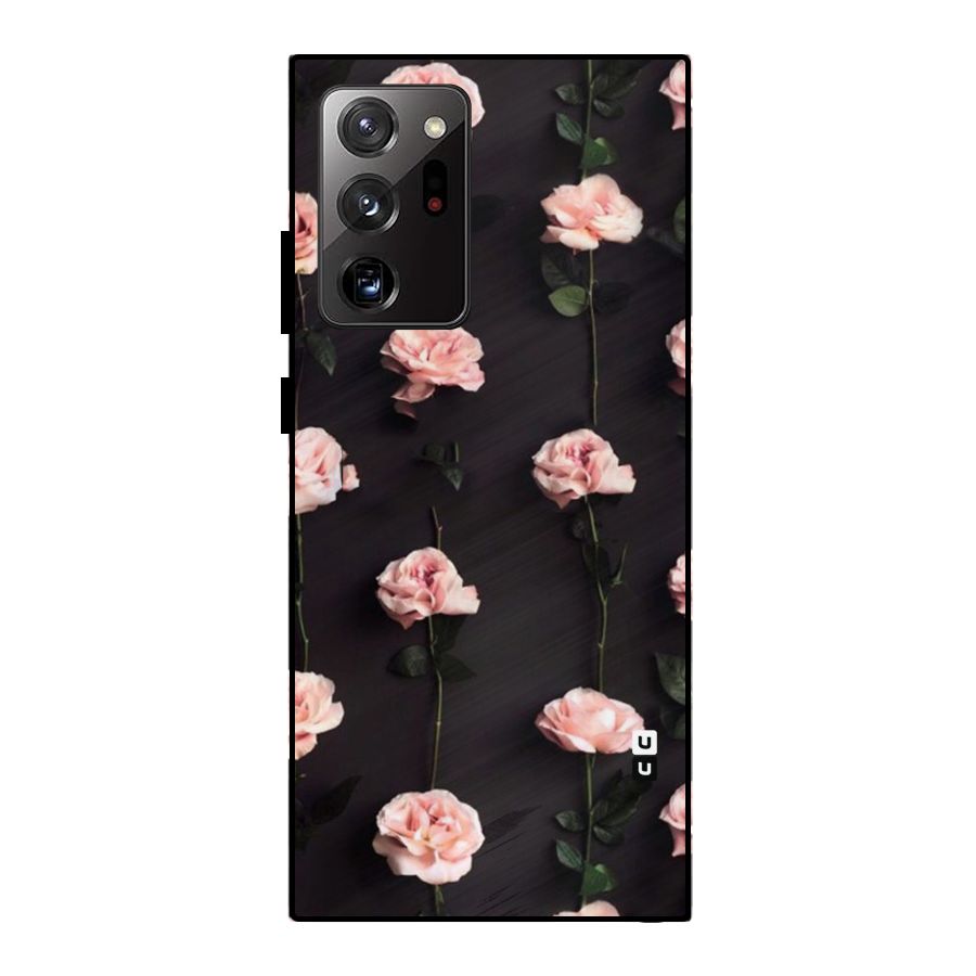 Pink Roses Metal Back Case for Galaxy Note 20 Ultra 5G