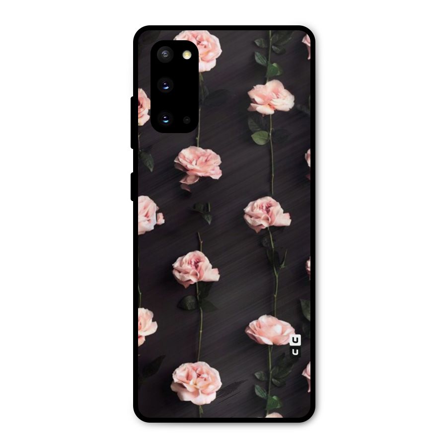 Pink Roses Metal Back Case for Galaxy S20