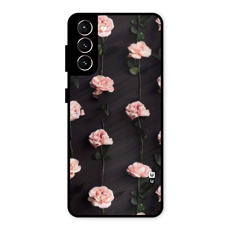 Pink Roses Metal Back Case for Galaxy S21 5G