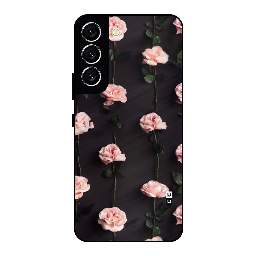 Pink Roses Metal Back Case for Galaxy S22 5G