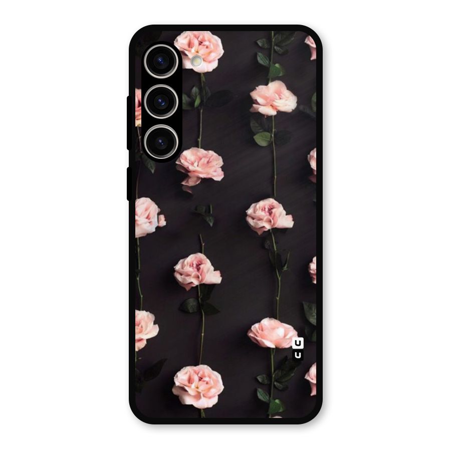 Pink Roses Metal Back Case for Galaxy S23 Plus