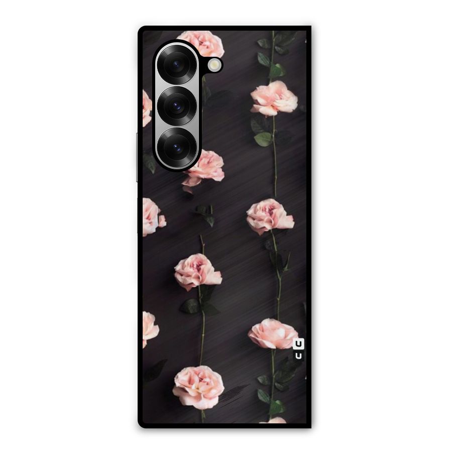 Pink Roses Metal Back Case for Galaxy Z Fold6