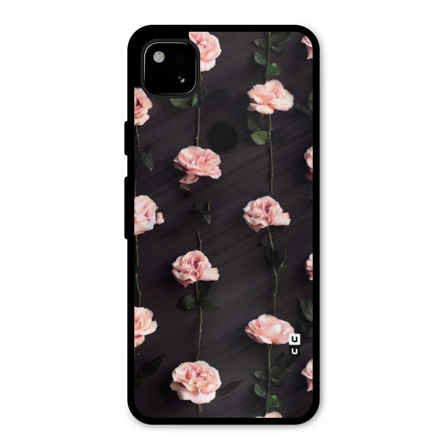 Pink Roses Metal Back Case for Google Pixel 4a