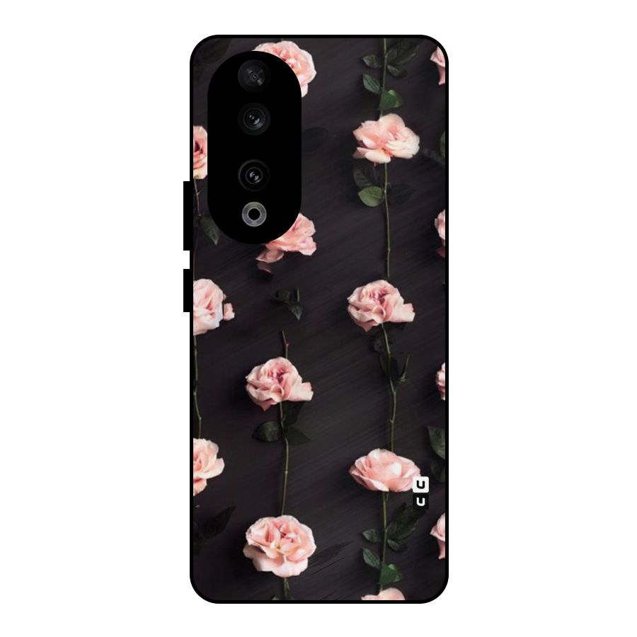 Pink Roses Metal Back Case for Honor 90