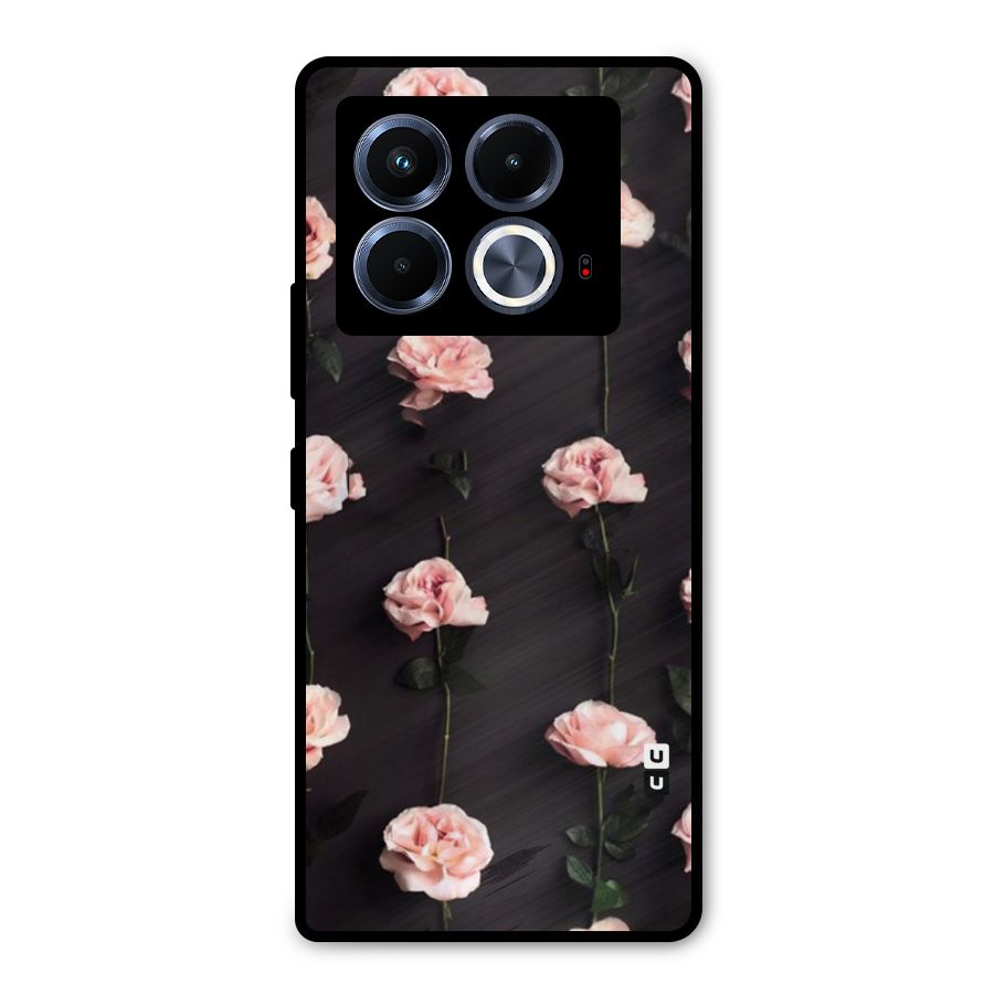 Pink Roses Metal Back Case for Infinix Note 40 5G