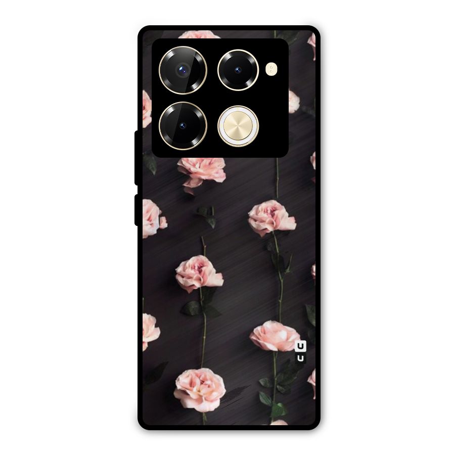 Pink Roses Metal Back Case for Infinix Note 40 Pro Plus