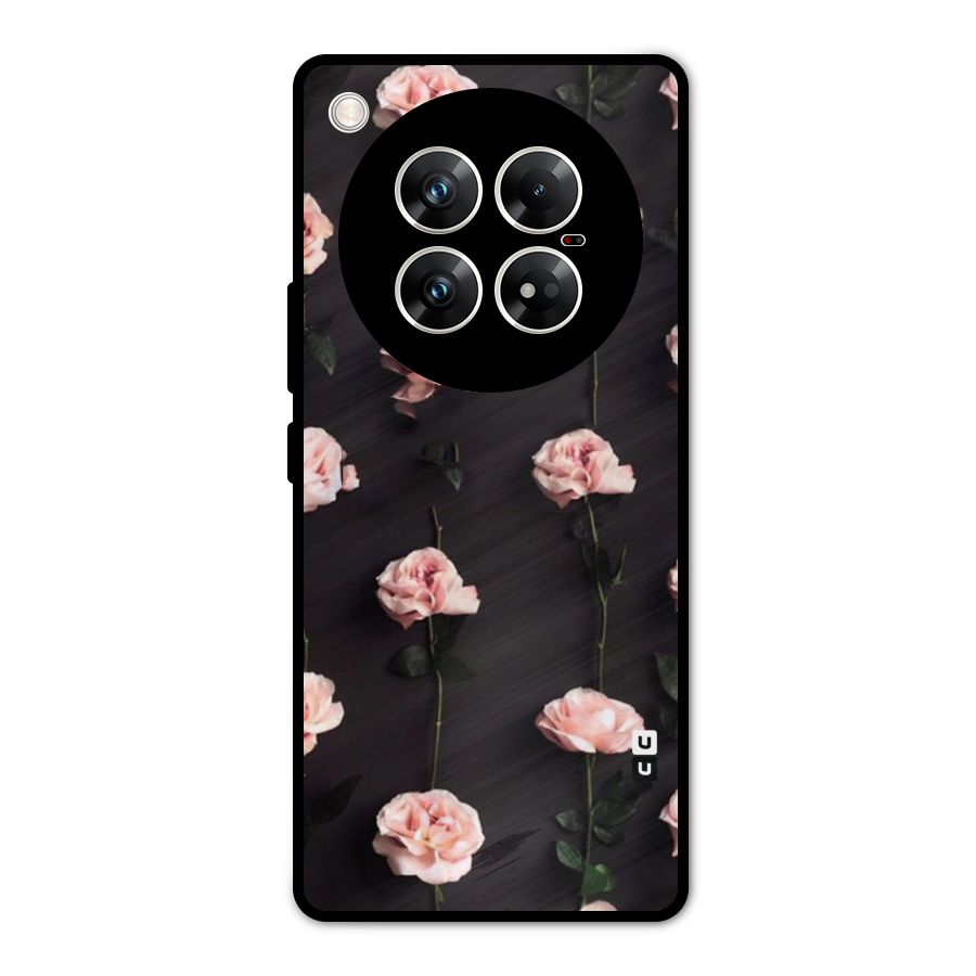Pink Roses Metal Back Case for Infinix Zero 40 5G