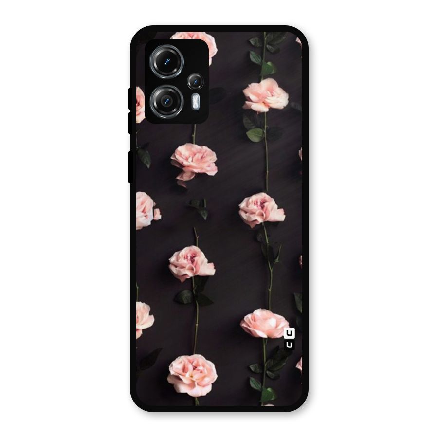 Pink Roses Metal Back Case for Moto G13