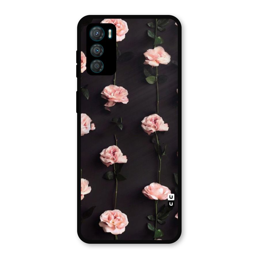 Pink Roses Metal Back Case for Moto G42