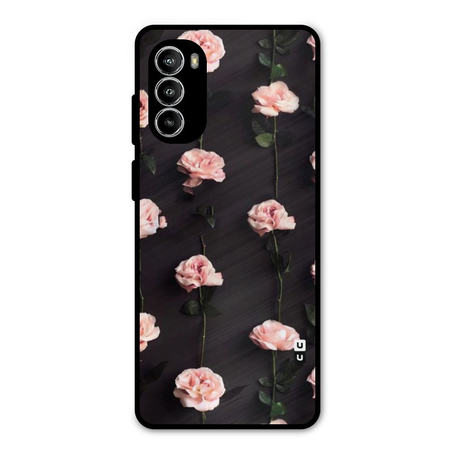 Pink Roses Metal Back Case for Moto G52